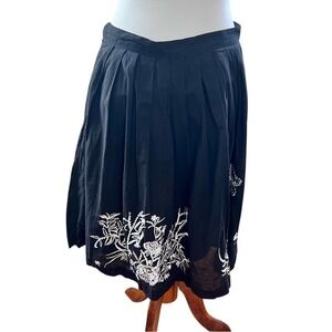 Vampire Fairycore Whimsigoth Soft goth Midi Skirt Embroidered Beaded  Large xxi